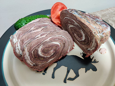 Превью Рулет из пашины лося