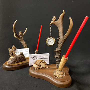 Фото Визитница из рога косули